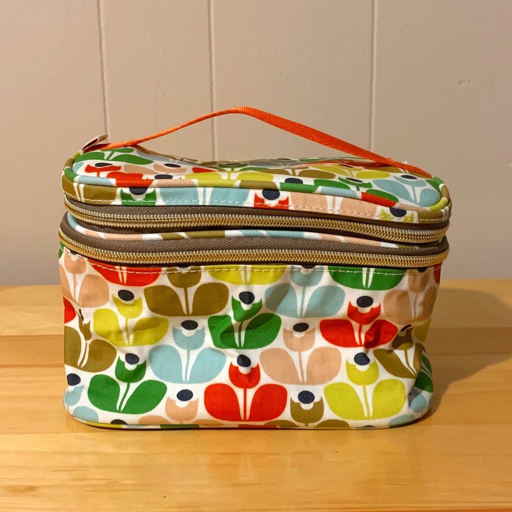 Multi-colored Floral Cosmetic Bag - Orla Kiely Etc.